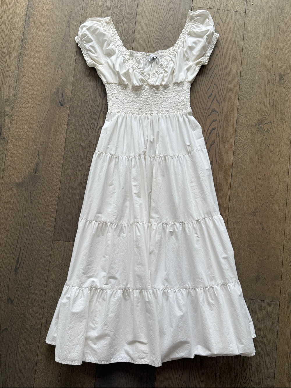 Danielle Bernstein Cotton Smocked Midi Dress - Picture 8 of 10